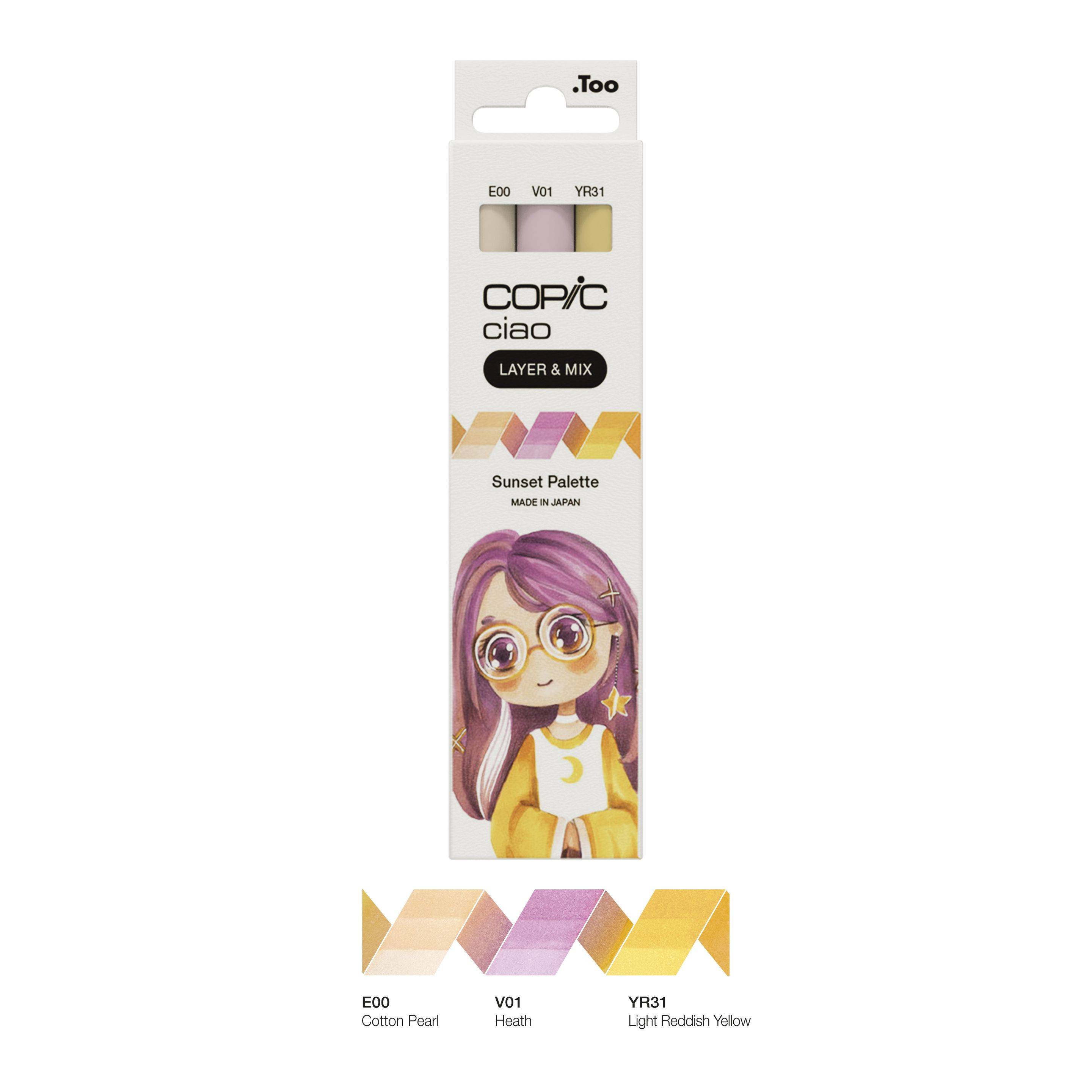 COPIC Marker ciao, 3er Set "Sunset Palette"-1