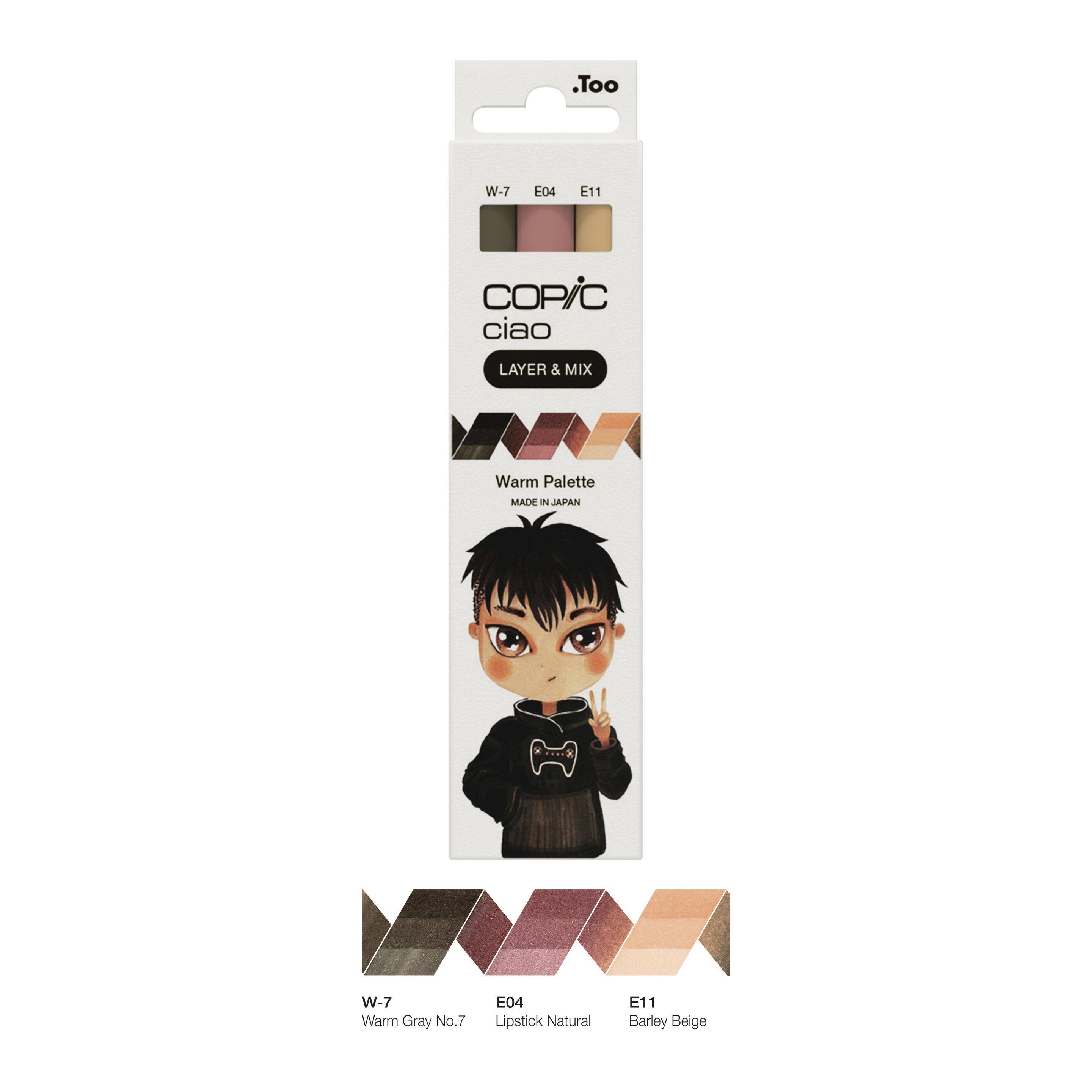 COPIC Marker ciao, 3er Set "Warm Palette"-1