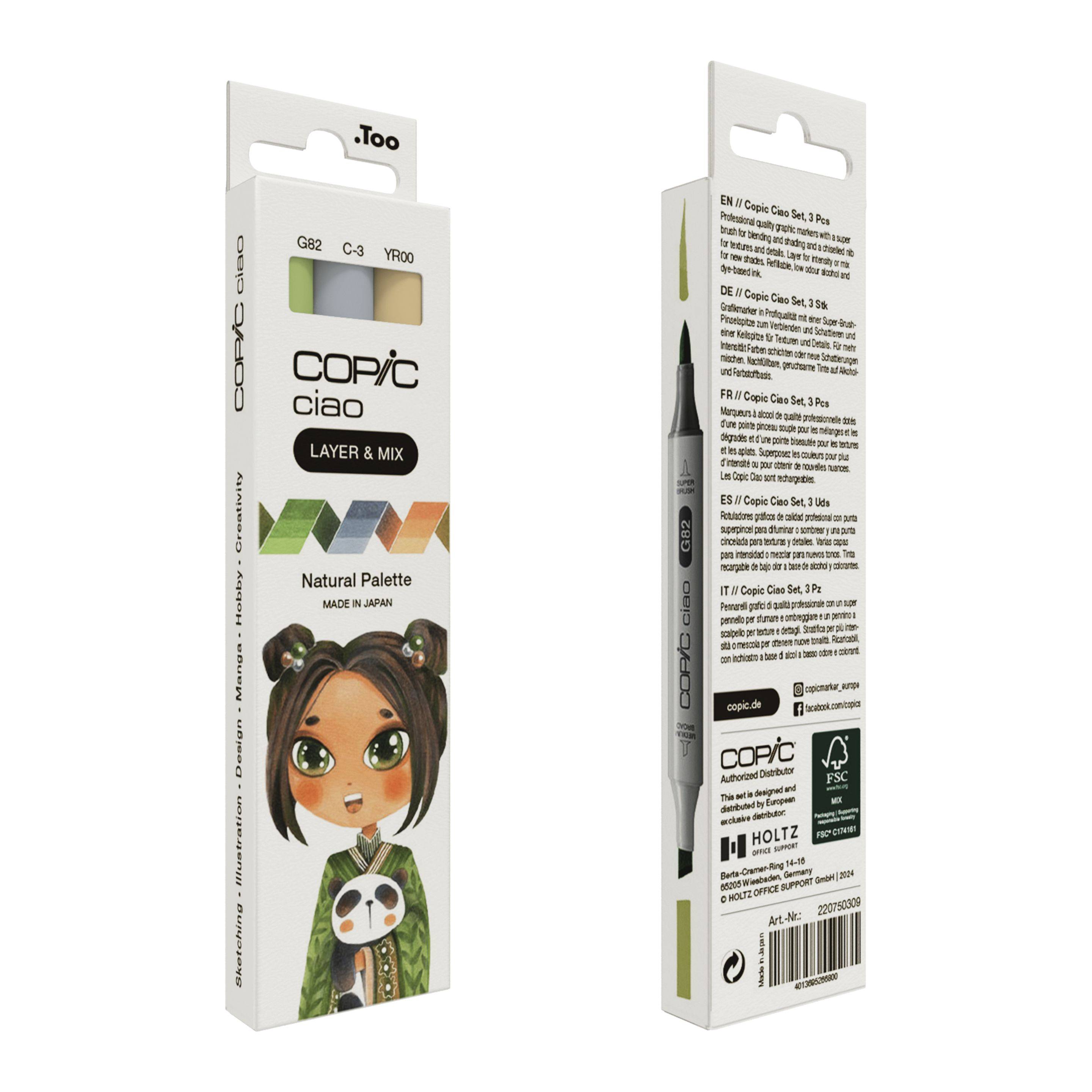 COPIC Marker ciao, 3er Set "Natural Palette"-1
