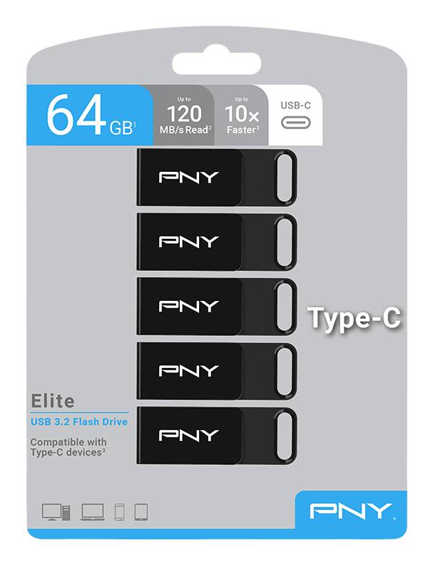 PNY Elite - USB-Flash-Laufwerk - 64 GB - USB-C-2