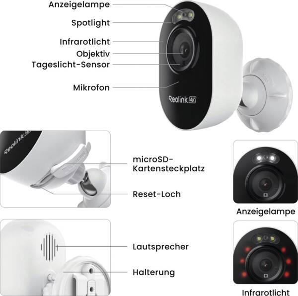 Reolink RL-E450, IP-Sicherheitskamera, Drinnen, Verkabelt & Kabellos, 10 m, Amazon Alexa & Google Assistant, Decke/Wand-2