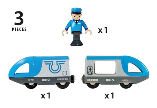 BRIO Blauer Reisezug (Batterielok), Model Railways Parts & Accessories, 0,3 Jahr(e), AAA, Mehrfarbig-3