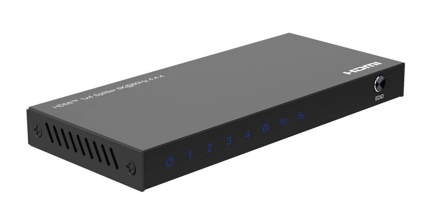 MicroConnect 8Ka60Hz HDMI Splitter 1x4 4 4 4 MC-HDMISPLITTER0104-8K-0