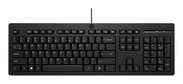 HP - 125 USB Wired Keyboard UK - Tastatur