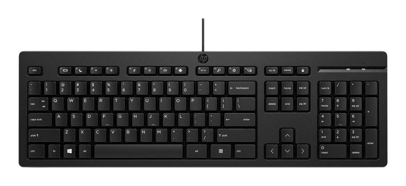 HP - 125 USB Wired Keyboard UK - Tastatur-0