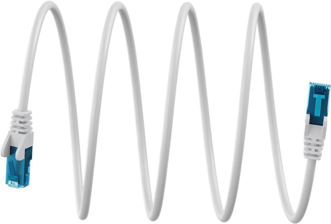 Goobay 79189 CAT 6A ultraflexibles Netzwerkkabel / Patchkabel, Ethernet bis 10 Gbit/s, LAN Kabel U/UTP, 2 m, Weiß