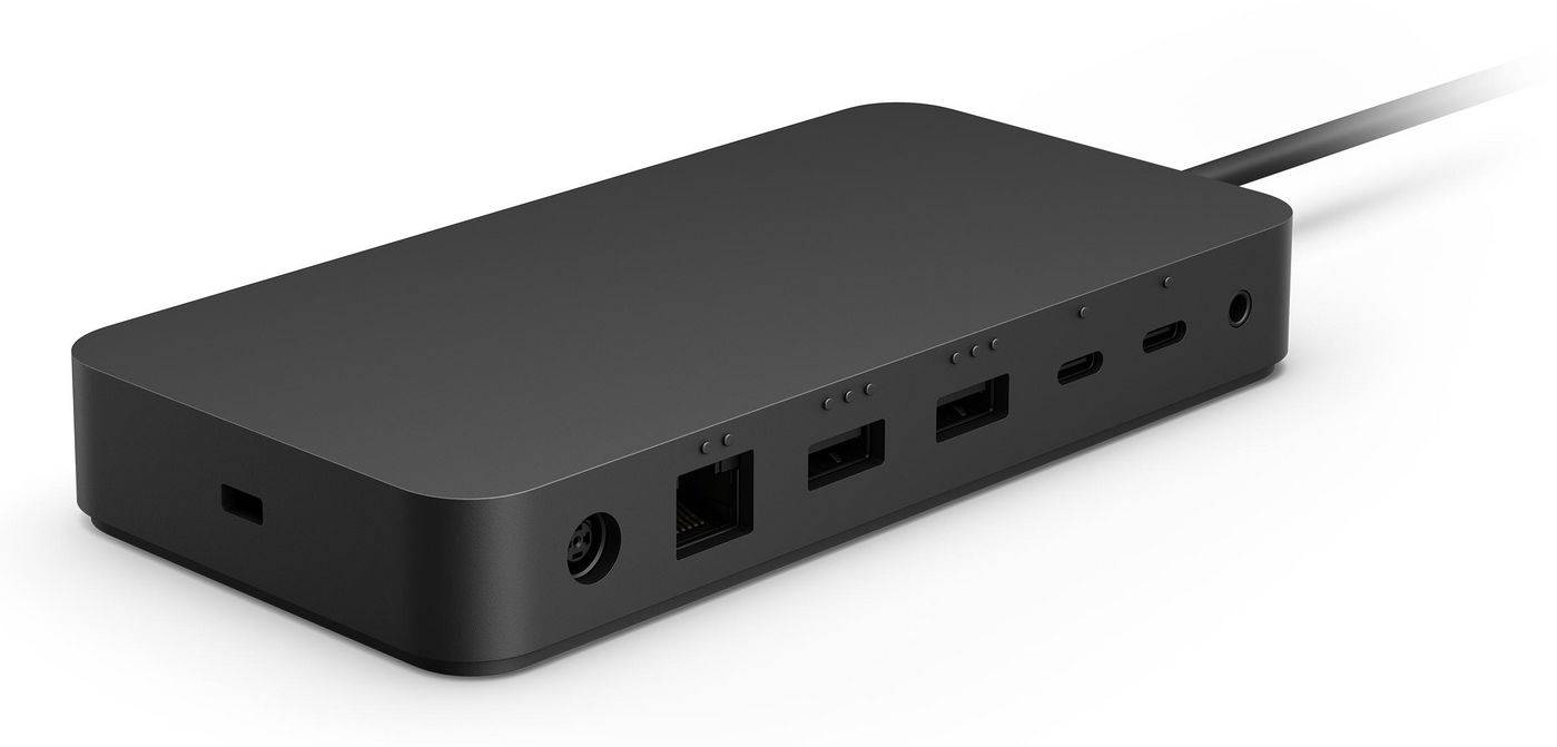Microsoft Surface Thunderbolt 4 Dock, Kabelgebunden, Thunderbolt 4, 2500 Mbit/s, Schwarz, Kensington, Microsoft-0
