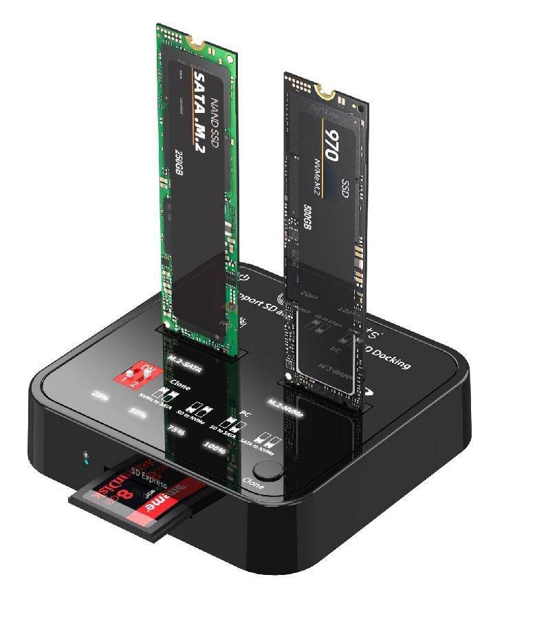 MS-CLONER-M2-SD, Schwarz, SD, 5 V, 3 A, 200 g, 137 mm-0