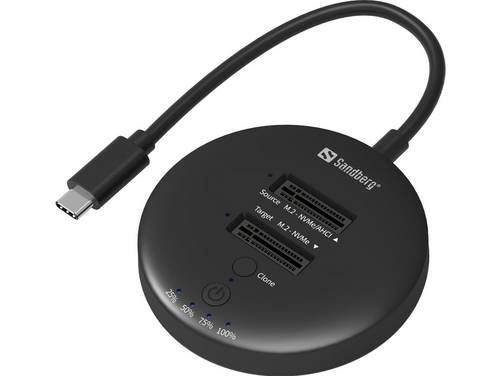 SANDBERG SSD-Dockingstation Schächte: 2 - M.2 - M.2 NVMe Card - USB-C 3.2 (Gen 2)