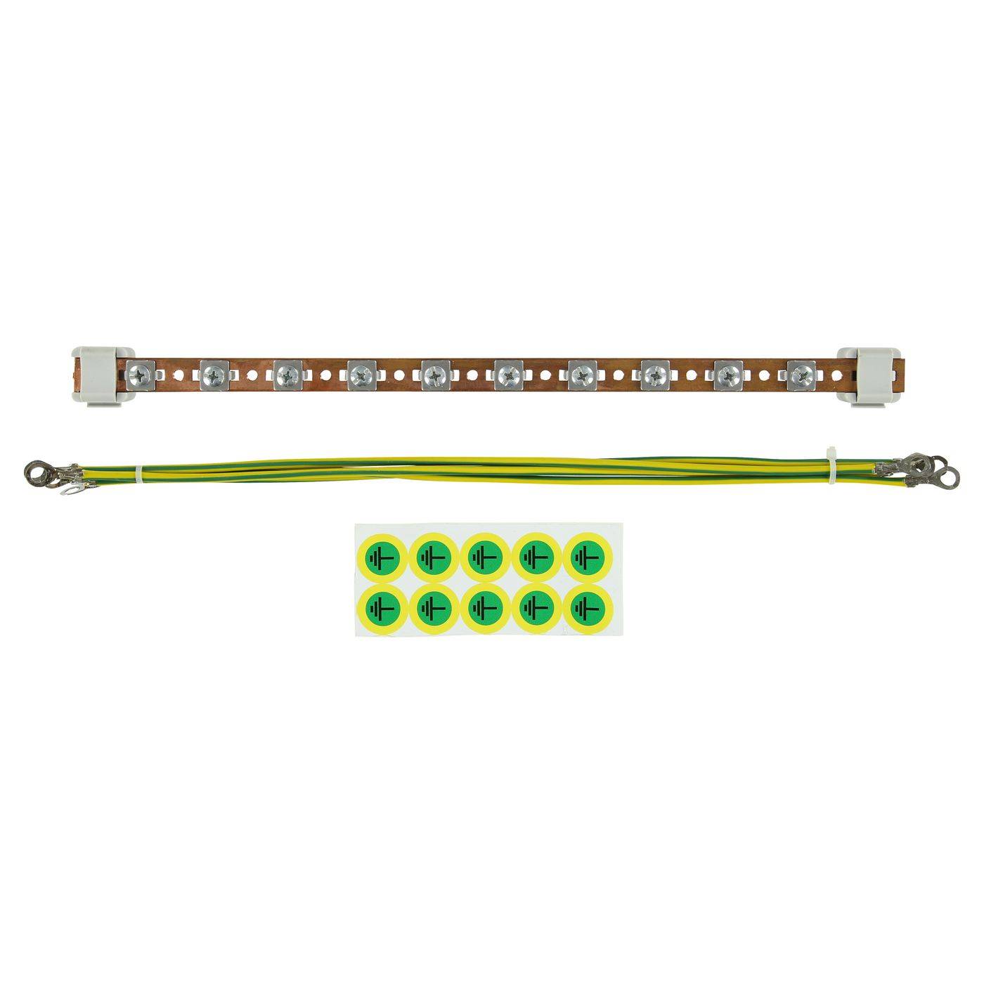 by Logon - Erdungs-Set - Stahl, yellow-green - 1U - 48.3 cm (19")-0