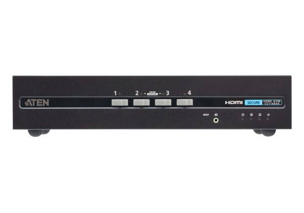 ATEN - Sicherer KVM-Switch mit 4 USB-HDMI-Dual Display (PSD PP v4.0-konform) - 3840 x 2160 Pixel - 4K Ultra HD - 7,2 W -