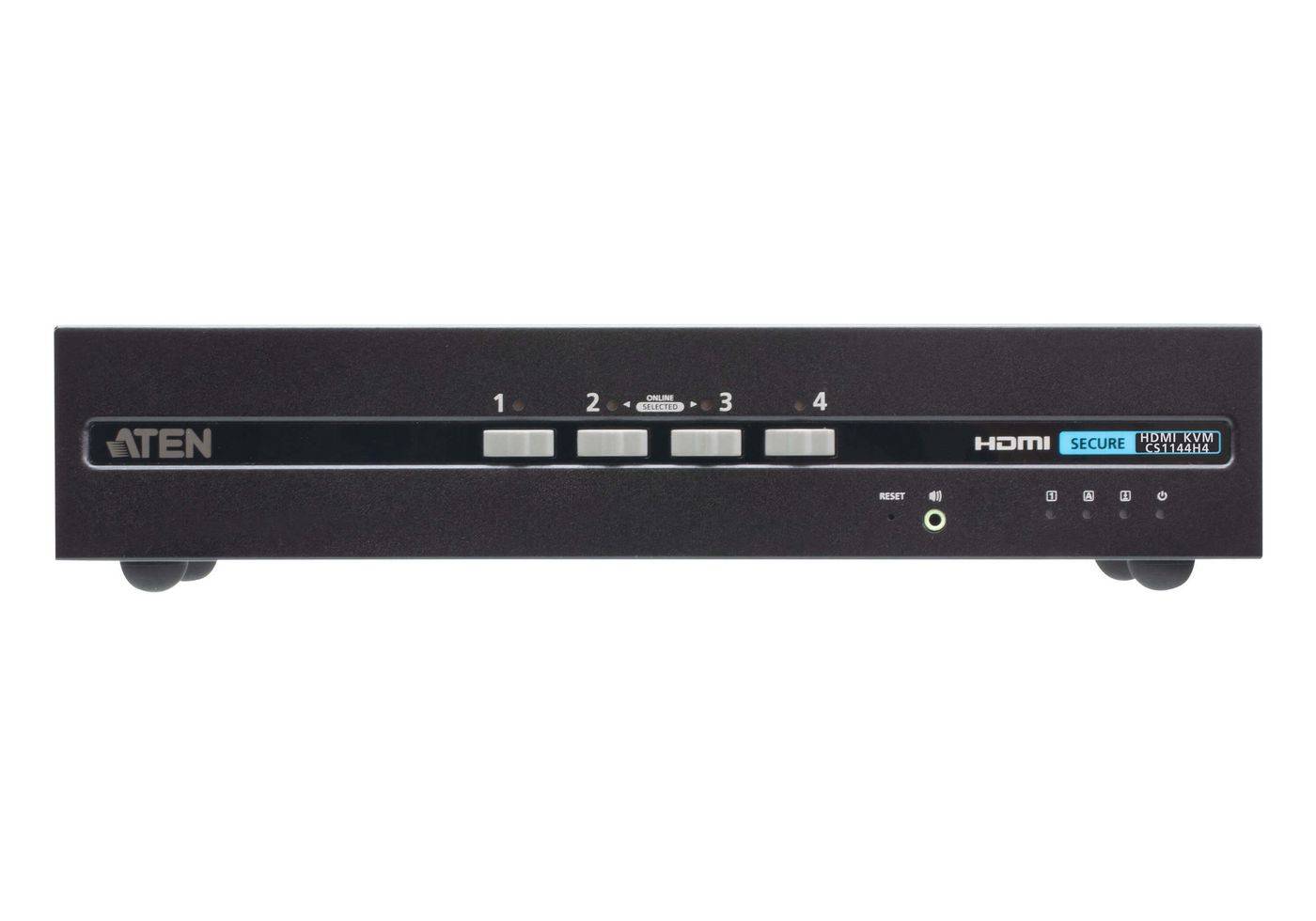 ATEN - Sicherer KVM-Switch mit 4 USB-HDMI-Dual Display (PSD PP v4.0-konform) - 3840 x 2160 Pixel - 4K Ultra HD - 7,2 W --0