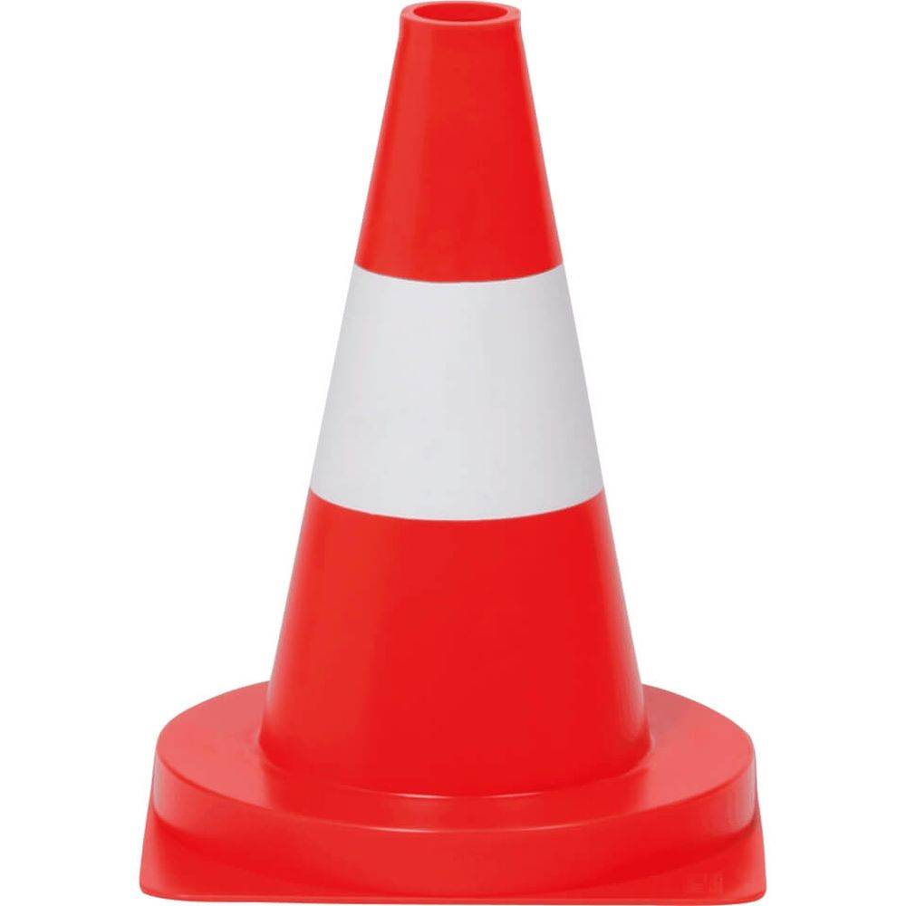 10 Stück Leitkegel, rot tagesleuchtend/weiß, Weich-PVC, 35 cm, 0,65 kg-1