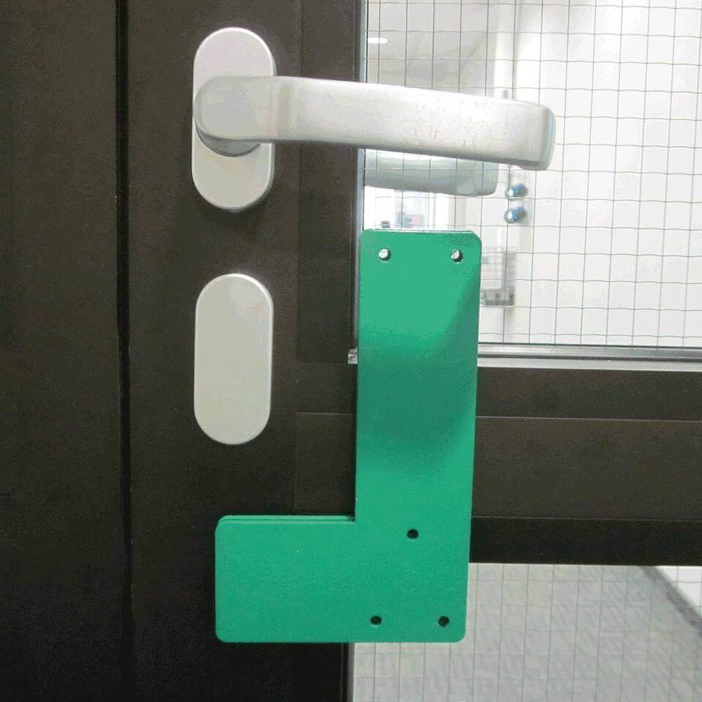 Montageplatte für Türwächter, für Glastüren mit Rahmen, zum Bohren-4