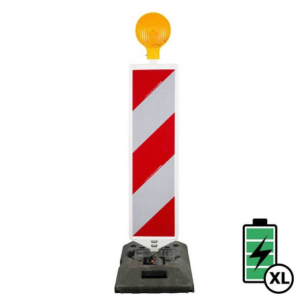 Leitbaken-Set K1-Fuß, Leuchte & XL-Batterie, StVO/RSA, re./linksw., 2-seitig, RA2