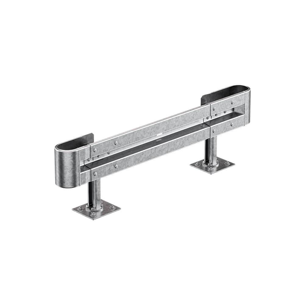 Schutzplanken-Komplett-Set, Sigma-51,5, 1SP, 213 cm, aufdübeln, Stahl, B-Profil
