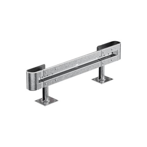 Schutzplanken-Komplett-Set, Sigma-51,5, 1SP, 213 cm, aufdübeln, Stahl, B-Profil