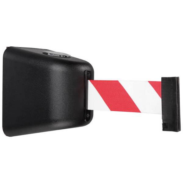 RS-GUIDESYSTEMS Gurtbandkassette, rot/weiß, 5 m + Edelstahl-Wandhalterung