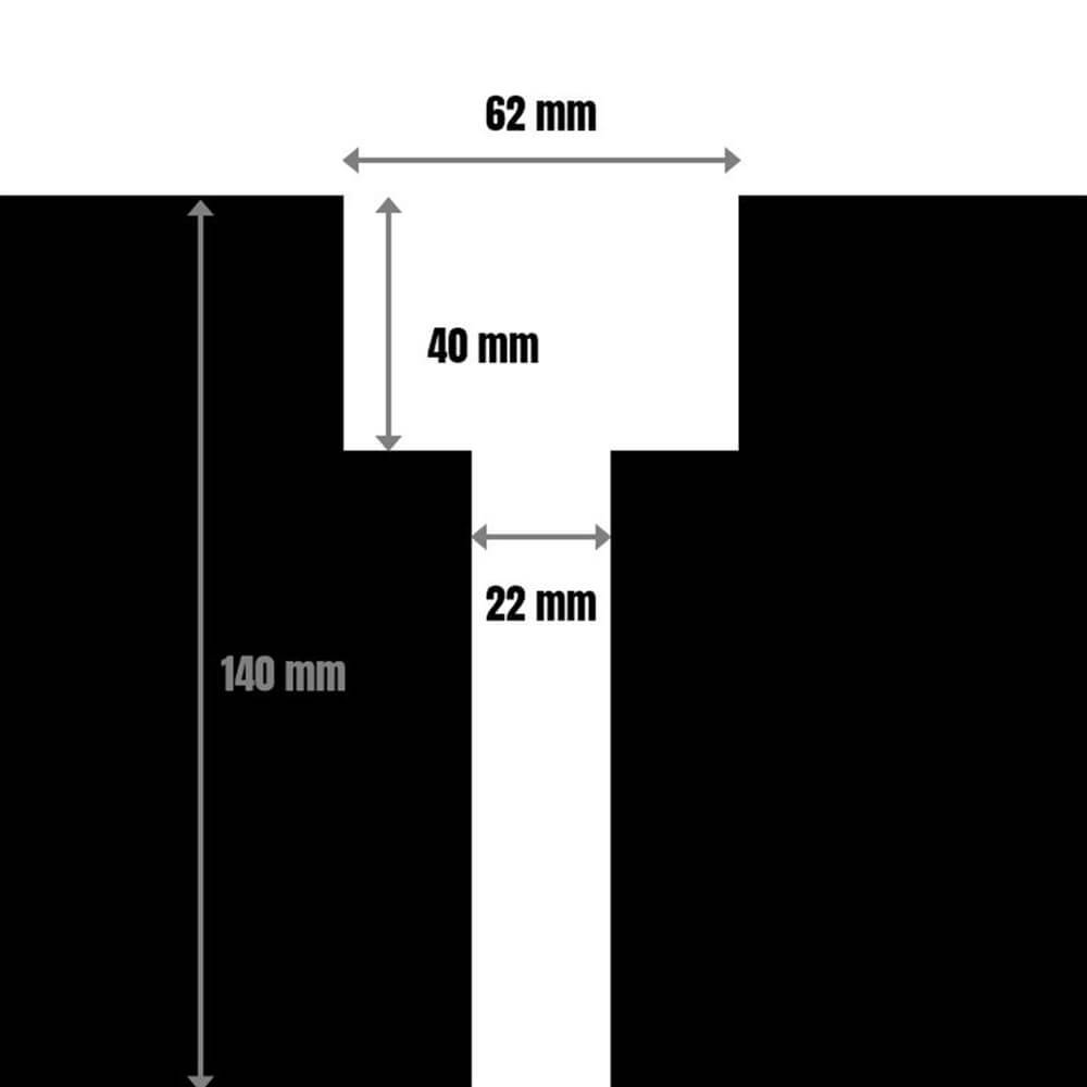 Anfahrpuffer BULLI, 2 Bohrungen, Ø 22 mm, 25 x 50 x 14 cm-3