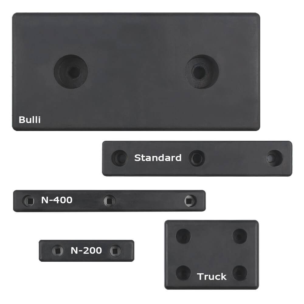 Anfahrpuffer BULLI, 2 Bohrungen, Ø 22 mm, 25 x 50 x 14 cm-4