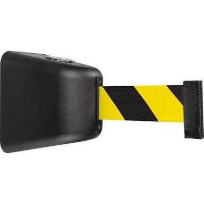 RS-GUIDESYSTEMS Gurtbandkassette, gelb/schwarz, 8 m + Edelstahl-Wandhalterung-0