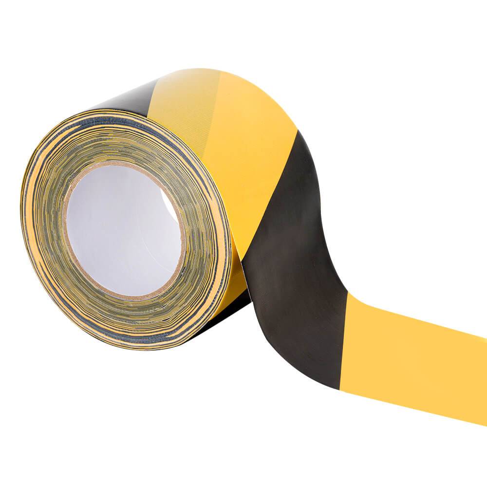 BIGPACK 5 x Gewebe-Warnmarkierungsband, linksweisend, g/s, 50 m x 10 cm-1