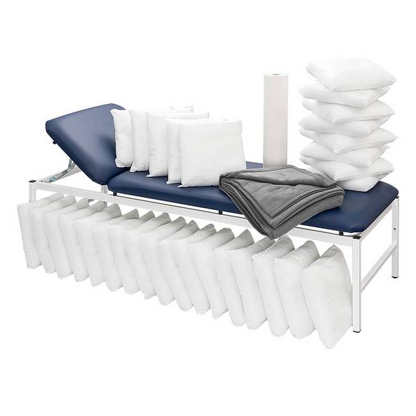 Vorteilsset: Ruheliege bis 200 kg, dunkelblau, 190 x 70 x 50 cm + Zubehör