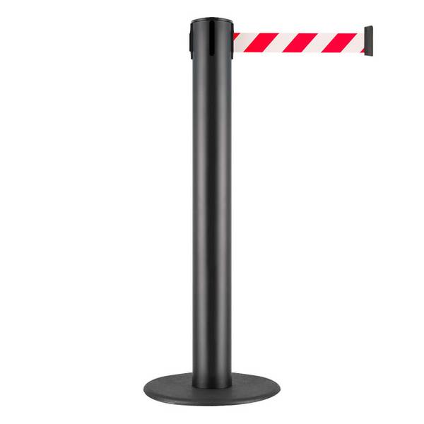 RS-GUIDESYSTEMS Gurtpfosten, innen, schwarz, rot/weiß schraffiert, 9 m
