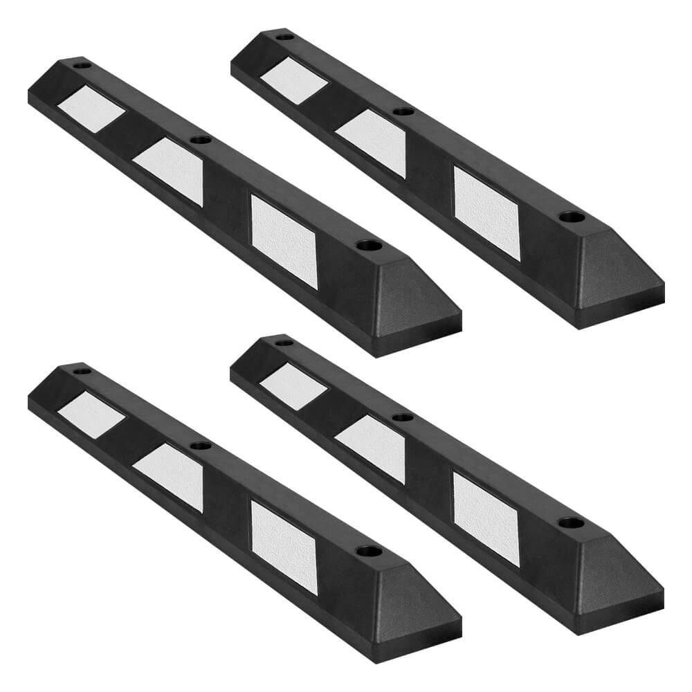 BIGPACK 4 x Radstopp Park-It, Parkplatzbegrenzer, w/s, reflektierend, 120 cm-0