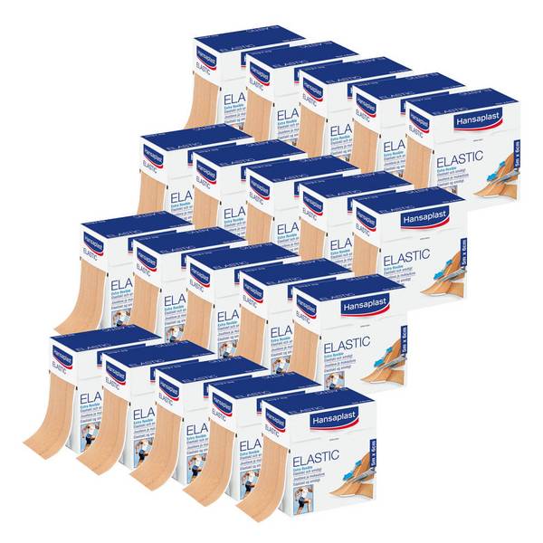 BIGPACK Hansaplast Elastic-Pflaster, luftdurchlässig, 20 Rollen à 5 m x 6 cm