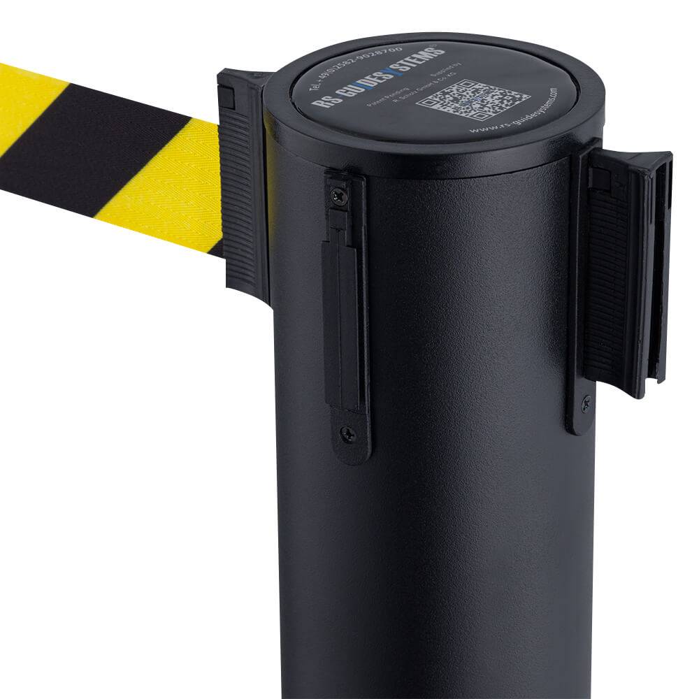 RS-GUIDESYSTEMS Gurtpfosten, innen, schwarz, gelb/schwarz schraffiert, 9 m-3