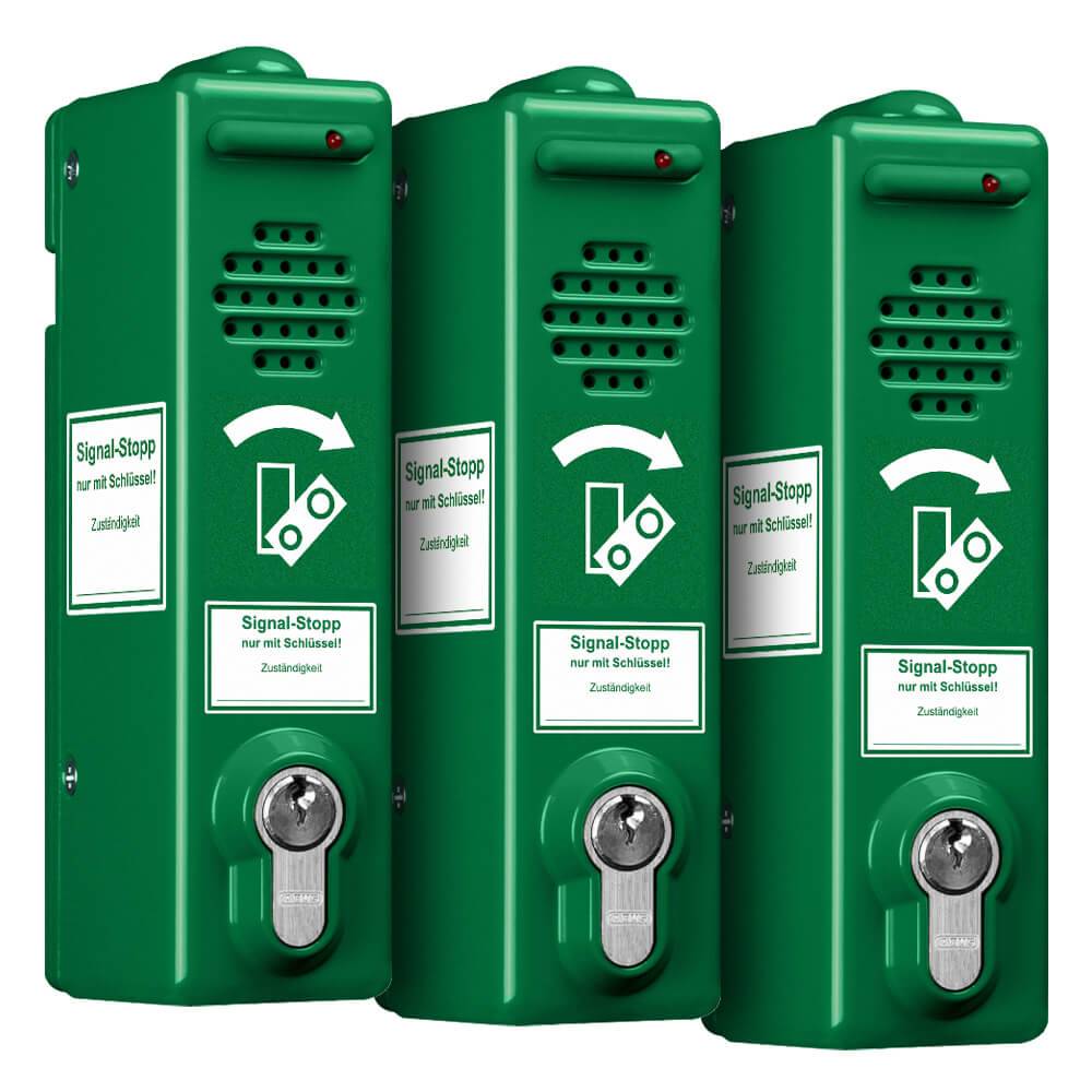 BIGPACK 3 x Türwächter ABUS Zylinderschloss gleichschließend, 80 dB/105 dB, grün-1