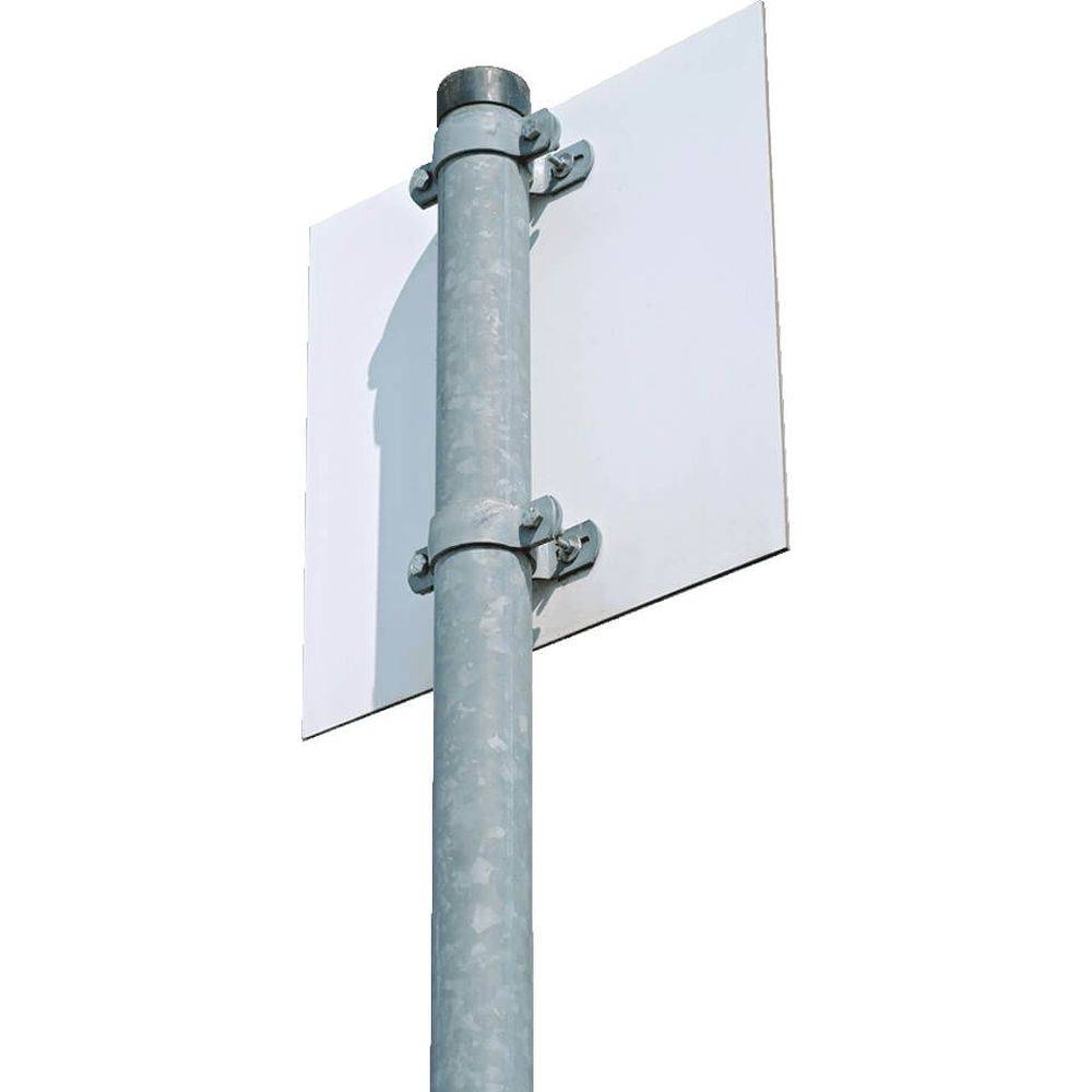 BIGPACK 5 x Rohrpfosten zum Einbetonieren, Ø 6 cm, Länge 2,5 m, aus Stahl-2