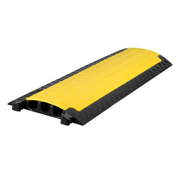 Kabelbrücke Defender MINI, 3 Kanäle, gelb/schwarz, Polyurethan, 100x29x4,8 cm
