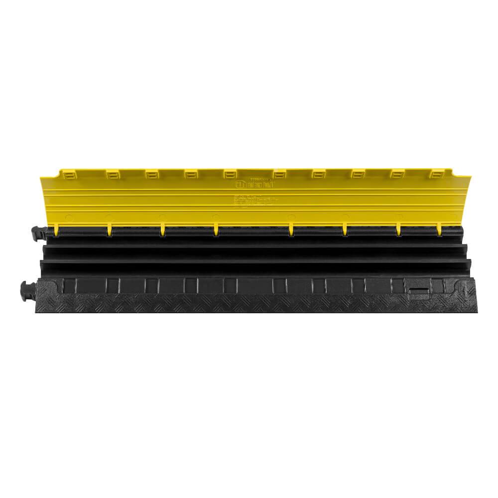 Kabelbrücke Defender MINI, 3 Kanäle, gelb/schwarz, Polyurethan, 100x29x4,8 cm-3