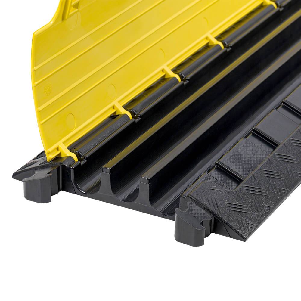Kabelbrücke Defender MINI, 3 Kanäle, gelb/schwarz, Polyurethan, 100x29x4,8 cm-4