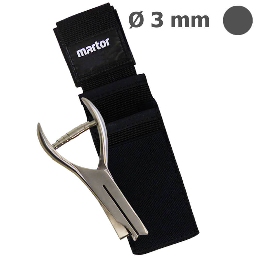 Lochzangen-SET: Kerbzange mit Kreis-Kerbform Ø 3 mm + MARTOR Gürteltasche-0