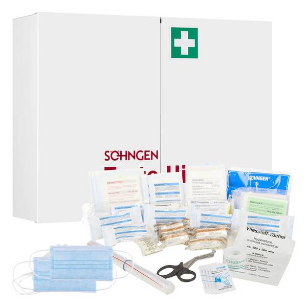 SÖHNGEN Verbandschrank London, gefüllt DIN 13157, 2-türig, 60,4 x 17 x 46,2 cm