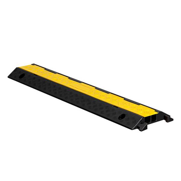 Kabelbrücke KB2, 2 Kanäle, gelb/schwarz, mit Tragegriff, 100 x 24 x 4,5 cm