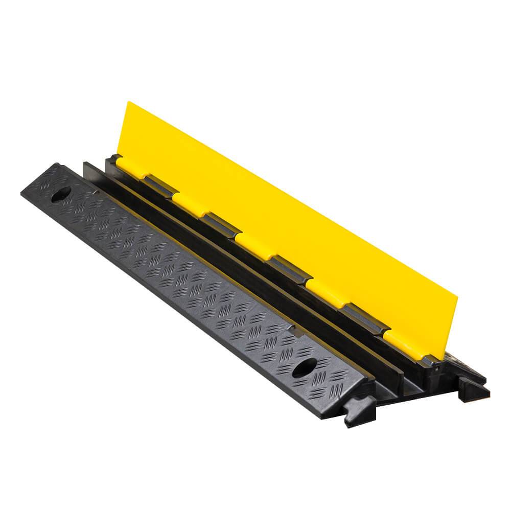 Kabelbrücke KB2, 2 Kanäle, gelb/schwarz, mit Tragegriff, 100 x 24 x 4,5 cm-2