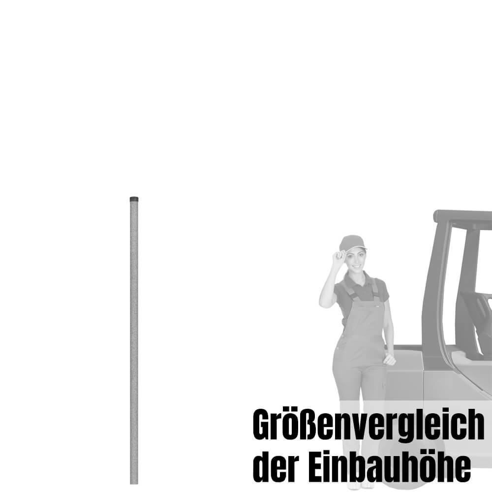 BIGPACK 5 x Rohrpfosten zum Einbetonieren, Ø 6 cm, Länge 2,5 m, aus Stahl-4