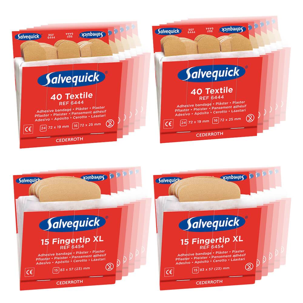 SALVEQUICK® Pflasterspender Refill-Set elastisch & Fingerkuppen, 4 Nachfüllpacks-0