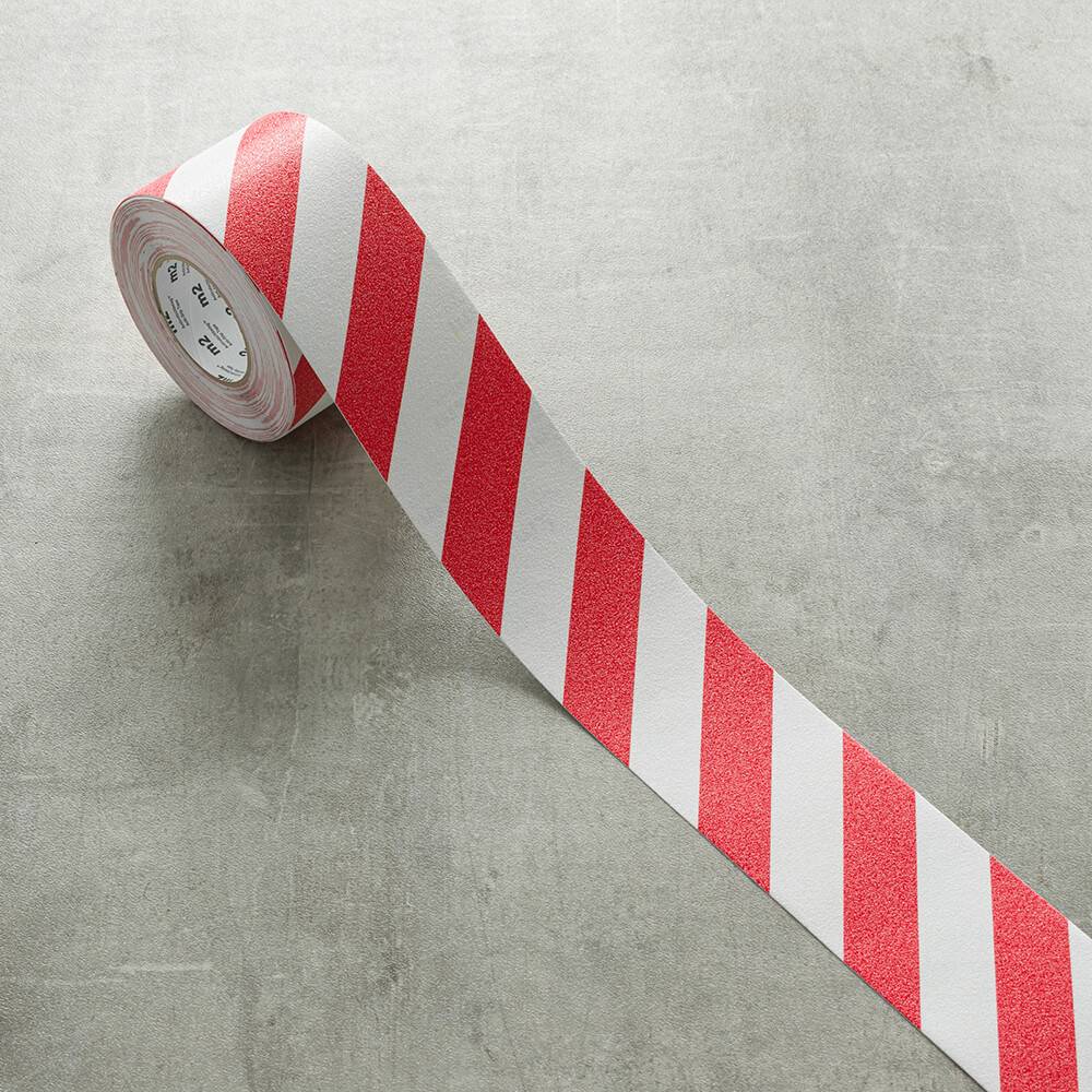 Antirutschband Warnmarkierung rot / weiß, R13 Rutschhemmung, 10 cm, 18,3 m/Rolle-4