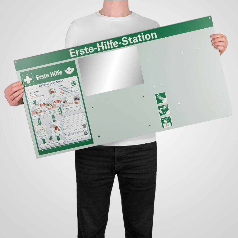 Erste-Hilfe-Station Classic, viel Zubehör nach ASR A4.3/DIN 13157, 94 x 47,5 cm-3