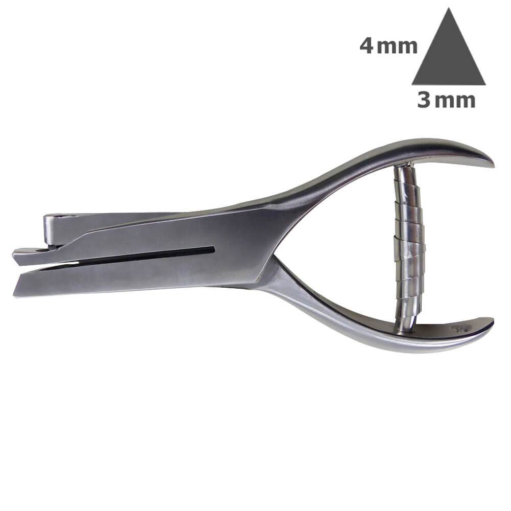 Komplett-SET Lochzange (schmale Dreieck-Kerbform) + Prüfplaketten + Gürteltasche-2