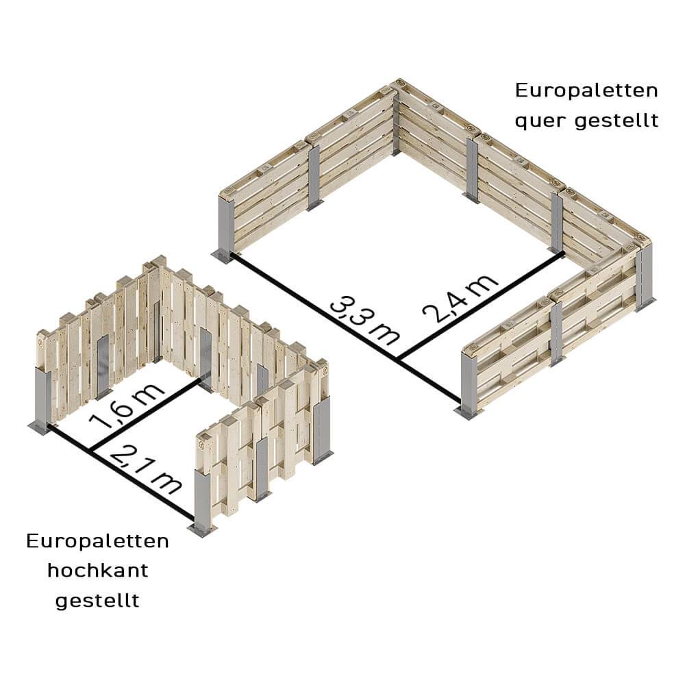 ROBUSTO Sitzecken-Set M für den Außenbereich aus Europaletten-Trennwandsystem-2