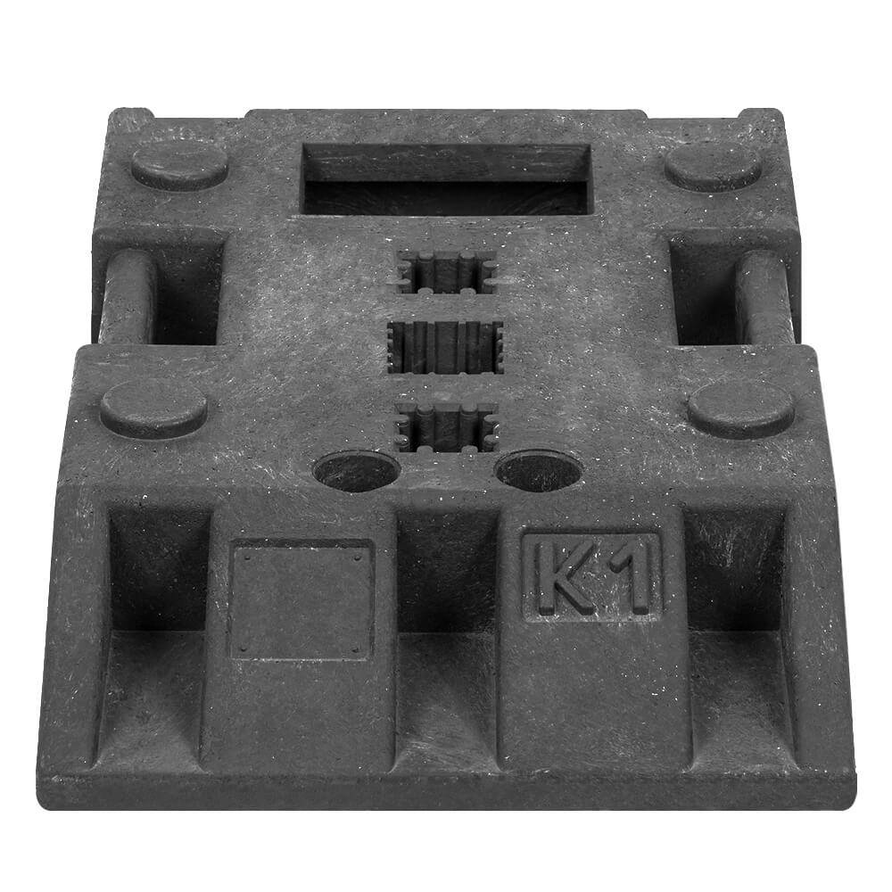 BIGPACK 10 x TL-Fußplatte Typ K1, schwarz, für Vierkant- und Rundrohre, 29 kg-3