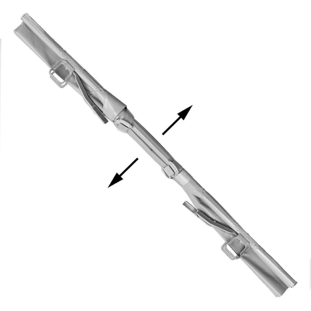 Krankentrage Modell A, DIN 13024, 1 x klappbar, Aluminium, 230 x 56 x 14 cm-4
