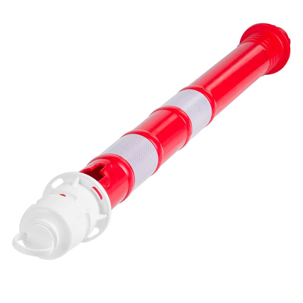 Kettenpfostenset Multi-MAX, 4 Stück, rot/weiß, mit 15 m Kette-1