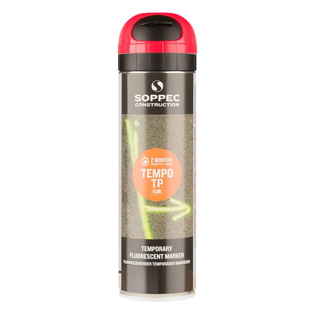 SOPPEC Tempo T.P. Markierfarbe, rot, temporär, 8 Wochen, 500 ml, 12 Dosen-2